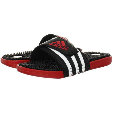 adidas adissage (Black/Light Scarlet/Running White) Men's Slide Shoes
